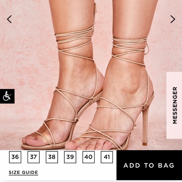 BEIGE LEATHER BARELY THERE SANDAL - Picture 10 of 10